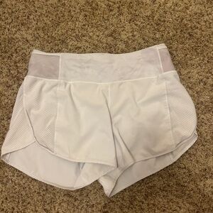 Lululemon Athletica White Athletic Shorts